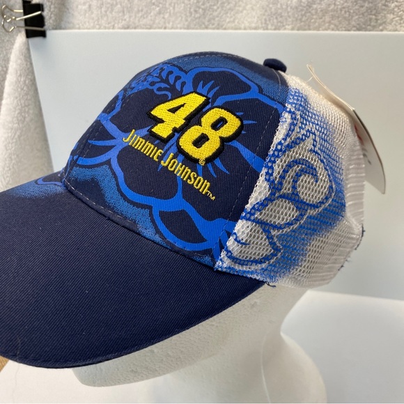 Jimmie Johnson # 48 NASCAR adjustable Hat Hawaiian Flowers New with Tags - Picture 10 of 16